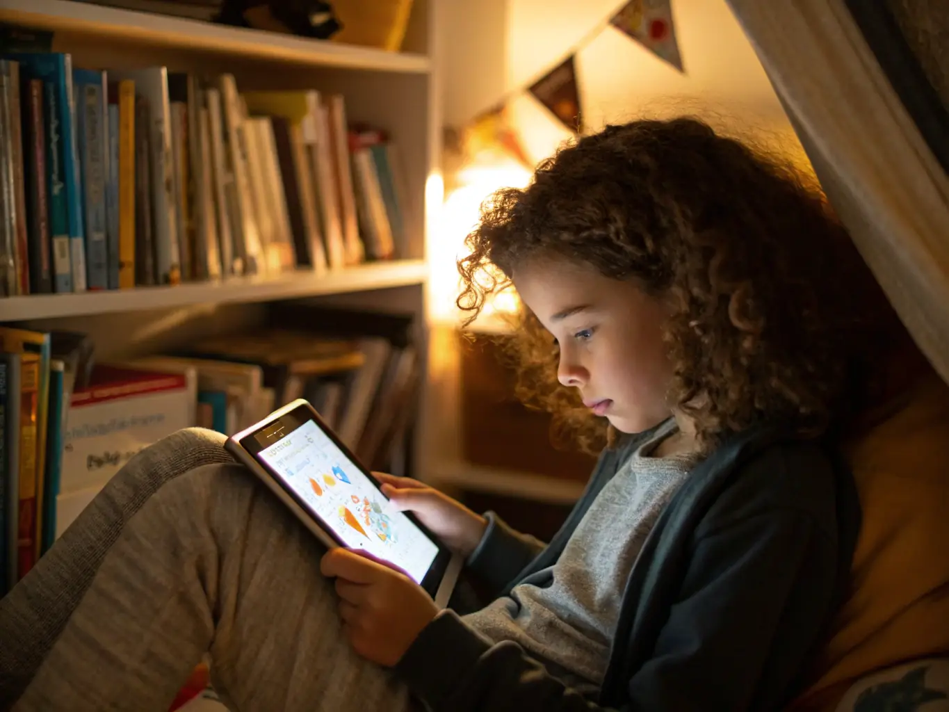 A visual representation of the adaptive learning path feature in Kidware, showing how the software adjusts to the child's skill level and learning pace.